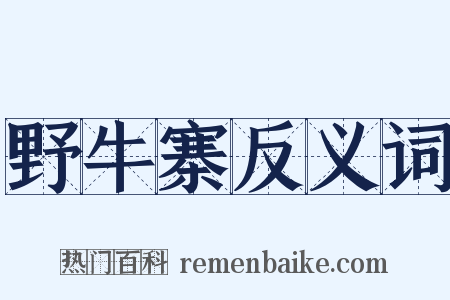 野牛寨反义词是什么意思的图片